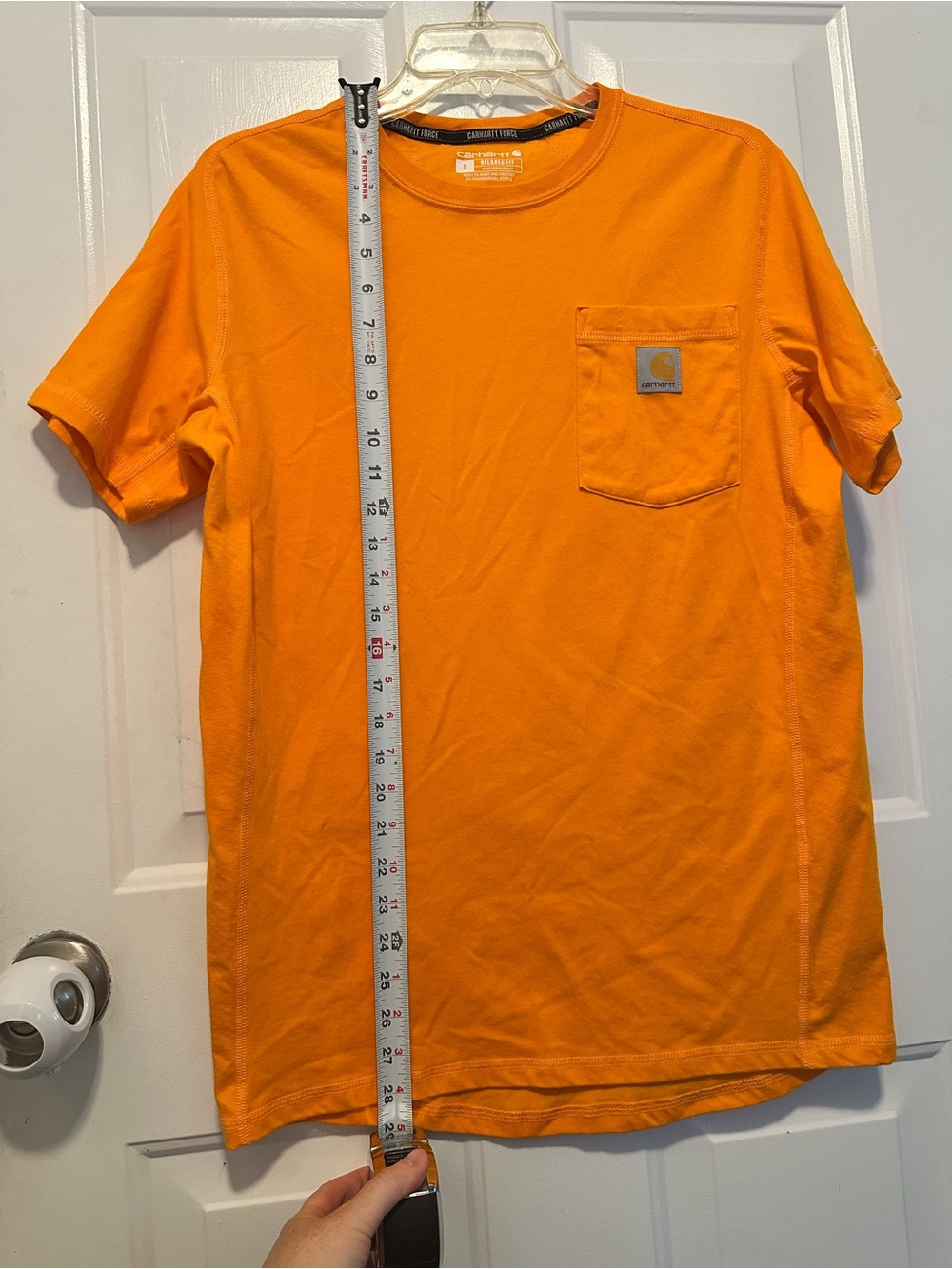 Carhartt Orange Short Sleeve Pocket T-Shirt - Picture 4 of 5